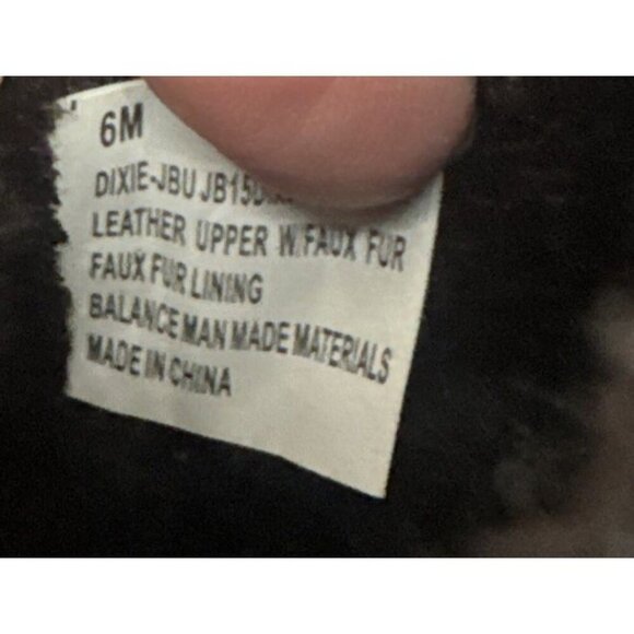 JBU Womens Black Suede w/ Faux Fur Lining Dixie Slip On Loafer Sz 6 Comfort - Picture 6 of 7